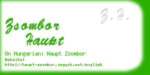 zsombor haupt business card